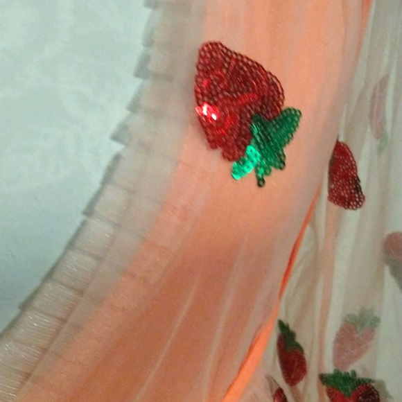 STRAWBERRY 🍓 DELIGHT.....Sexy Sequin Tulle Dress - Picture 4 of 9